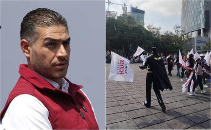 Simpatizantes apoyan Omar García Harfuch en  Paseo de la Reforma 