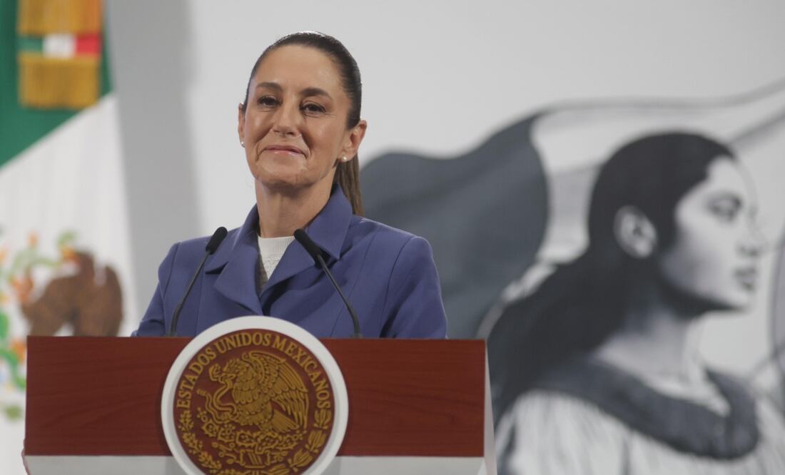 Claudia Sheinbaum en su conferencia matutina del 27 de junio de 2025. Foto: Carlos Mejía / EL UNIVERSAL