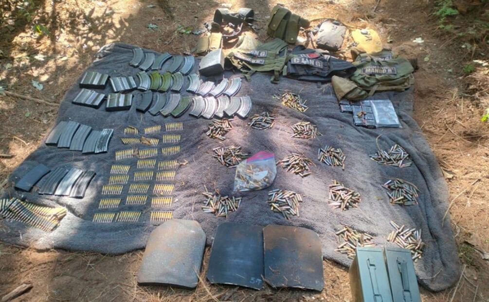 Los elementos de seguridad inhabilitaron dos campamentos el municipio de Pátzcuaro, Michoacán (18/11/2025). Foto: Especial