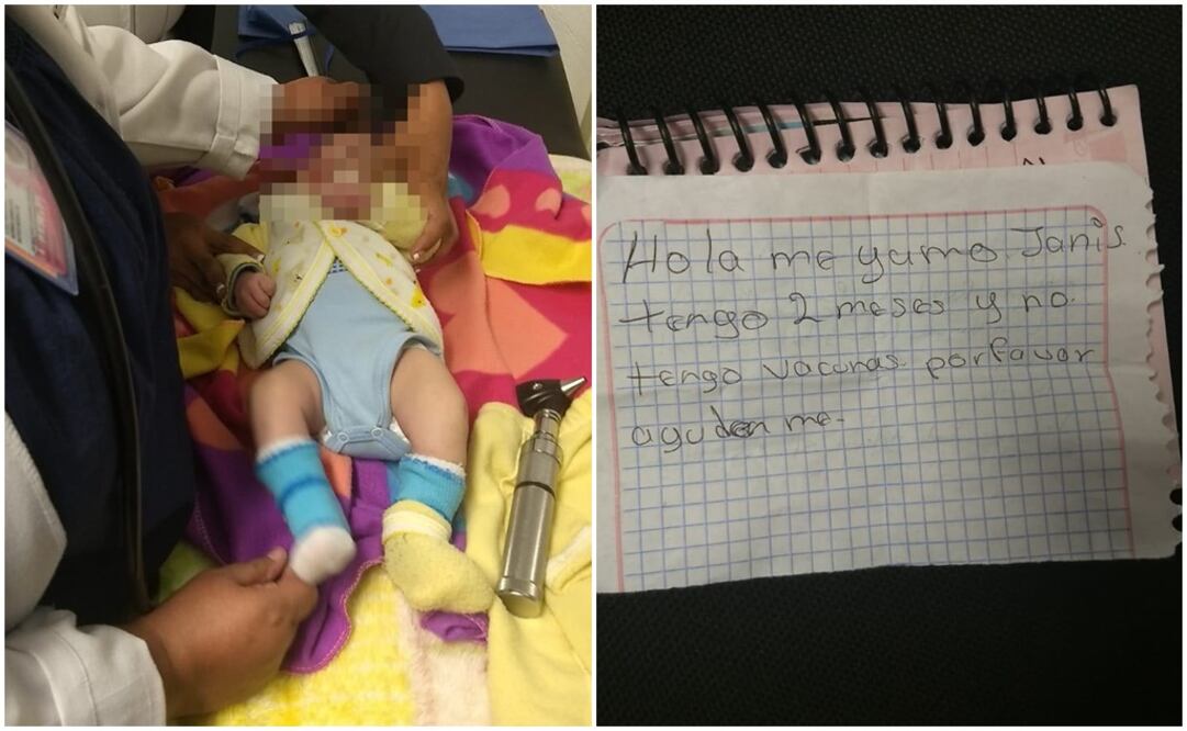 “hola, me yamo (sic) Janis y no tengo vacunas, ayúdenme por favor", se lee en el mensaje. (Fotografía: Especial)