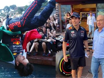 F1: De la vez que Checo Pérez y Felipe Calderón festejaron en una alberca después del Gran Premio de Mónaco