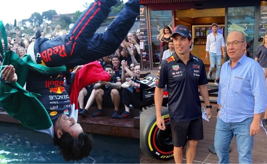 Checo Pérez y Felipe Calderón - Foto: Especial