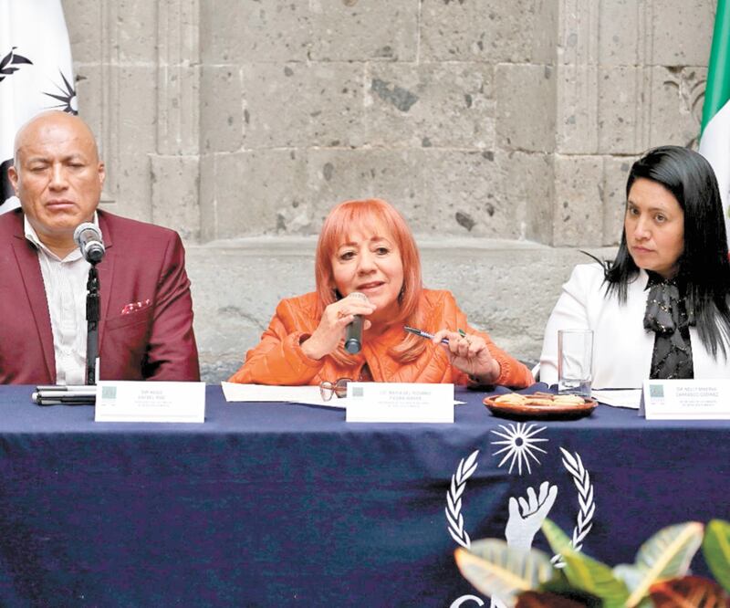 La titular de la CNDH, Rosario Piedra, dijo que acordó con Porfirio Muñoz Ledo agendar una cita para ver juntos el video de violaciones a derechos. ESPECIAL