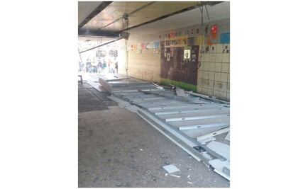 Se cae plafón en paso a desnivel de Tacubaya; hay dos lesionados