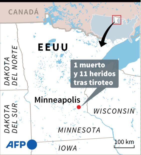 Tiroteo en Minneapolis deja un muerto y 11 heridos