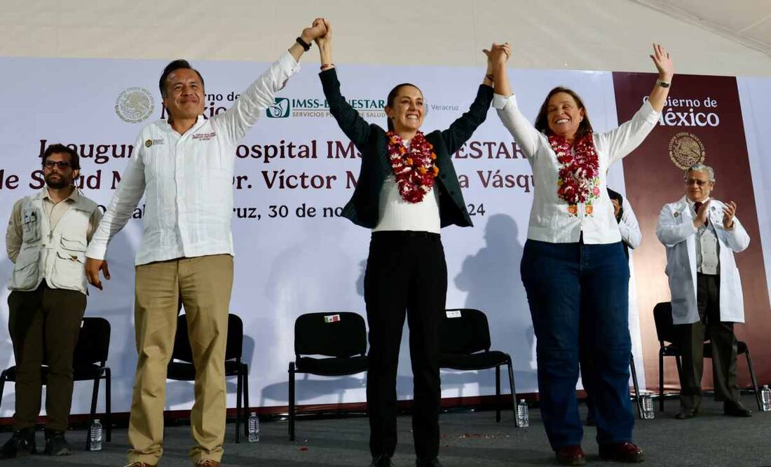 Claudia Sheinbaum esta tarde en Orizaba, Veracruz. Foto: Presidencia