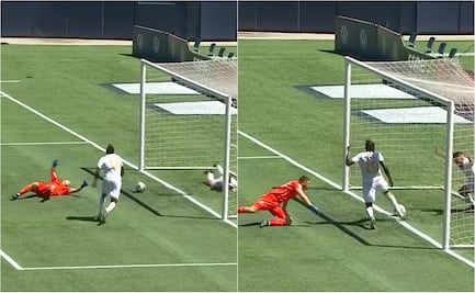 VIDEO: ¡Increíble! Delantero rechaza el balón sobre la línea y evita gol de su equipo