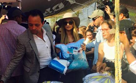 Paris Hilton visita a damnificados en Xochimilco