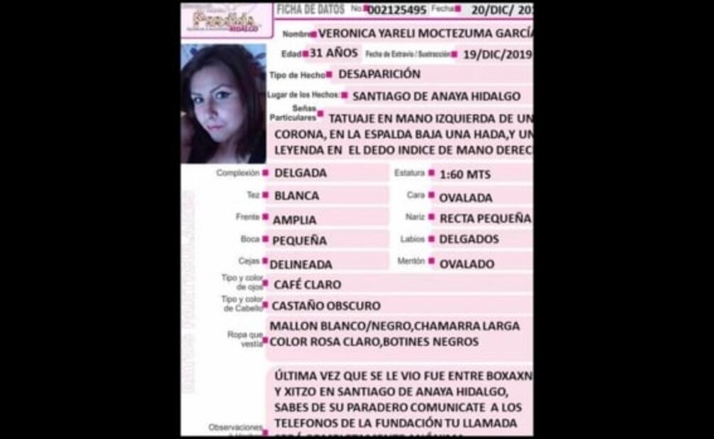 Marchan por desaparición de Sandra en Hidalgo; familiares culpan a su novio