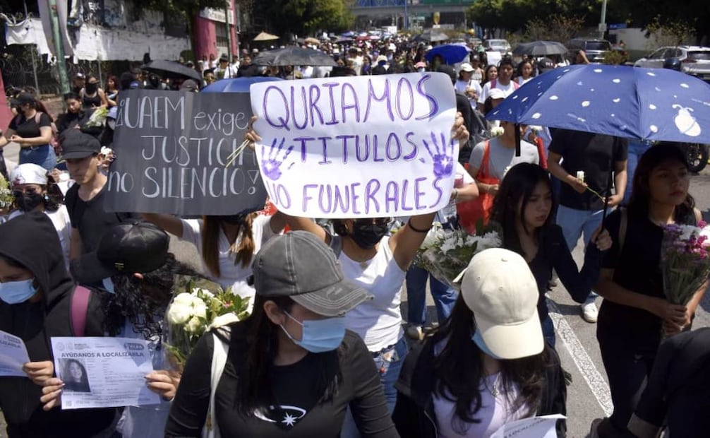 Estudiantes de la UAEM protestan por el feminicidio de Kimberly  (04/03/2026). Foto: Tony Rivera / EL UNIVERSAL