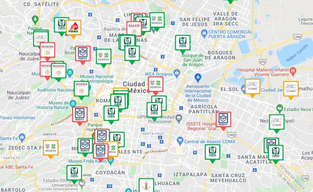 Mapa de hospitales Covid-19 en CDMX ante tercer ola de coronavirus