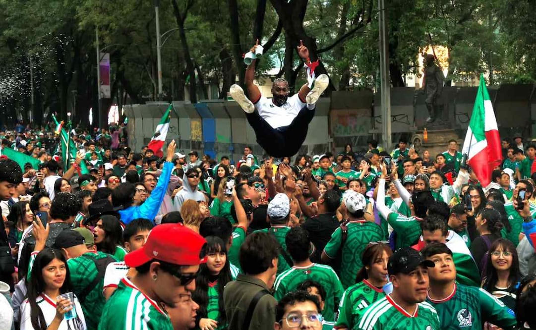 Avenida Paseo de la Reforma se convirtió en el punto de encuentro de la afición durante el Mundial 2026. Foto: Osmar Alvarado / EL UNIVERSAL