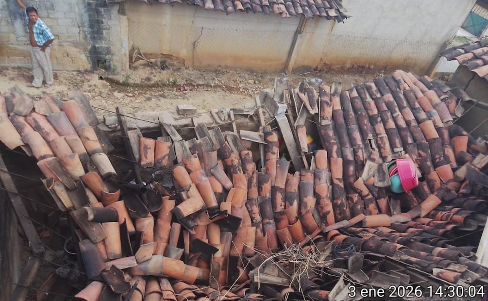 Daños en viviendas de  San Marcos, Guerrero a once días del sismo de 6.5 grados (13/01/2026). Foto: Especial