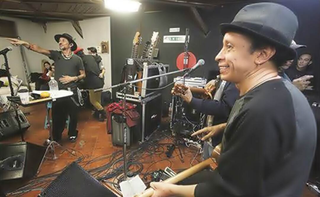  On Thursday, the band rehearsed a few songs and included a dedication to Donald Trump. (Photo: ARIEL OJEDA / EL UNIVERSAL) 