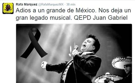 Personalidades del deporte lamentan muerte de Juan Gabriel