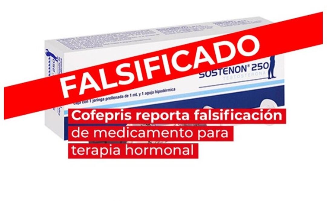 Cofepris emite alerta por falsificación de medicamento Sostenon. Foto: Cofepris
