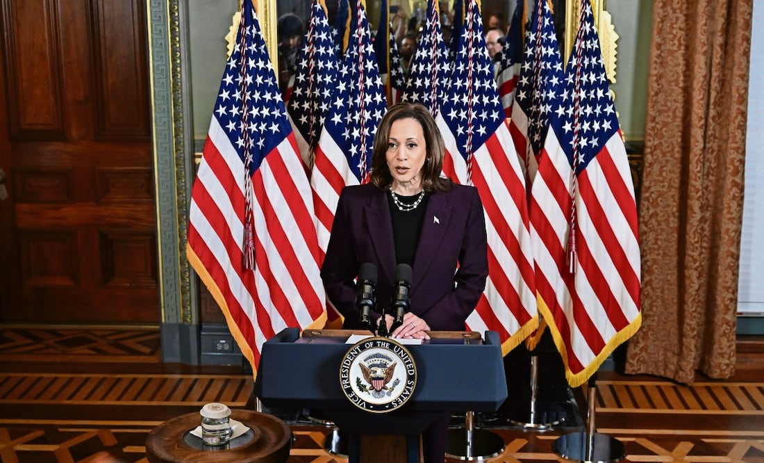 Kamala Harris, vicepresidenta estadounidense, ayer en Washington. Foto: Kenny Harris | EFE