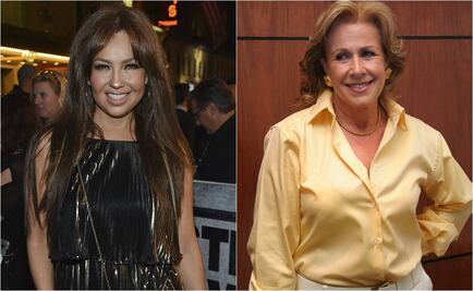 Thalía y Laura Zapata se reúnen para celebrar a su abuela