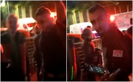 Conductores de ambulancia "patito" golpean a policías que defendieron a heridos por choque