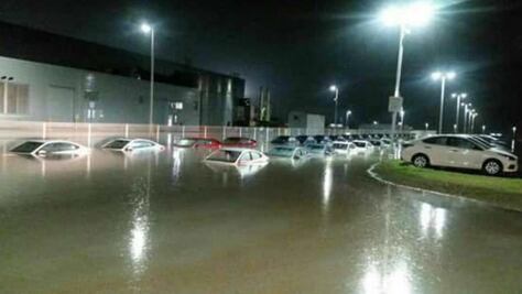 Tormenta afecta la planta de KIA en Pesquería