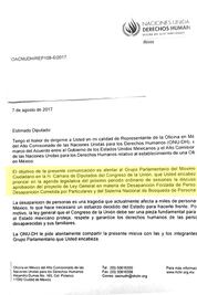 Urge ONU a avalar ley sobre desapariciones   