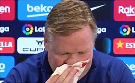 Ronald Koeman sufre sangrado en plena conferencia