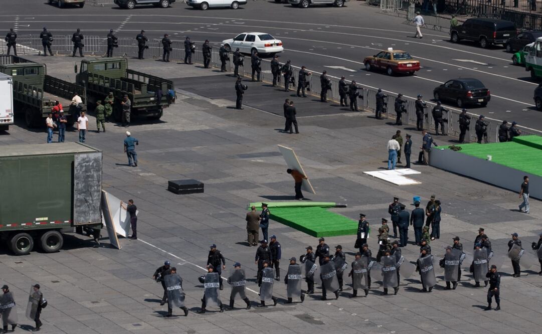 Integrantes del EMP en el Zócalo de la Ciudad de México. Foto: Archivo/EL UNIVERSAL