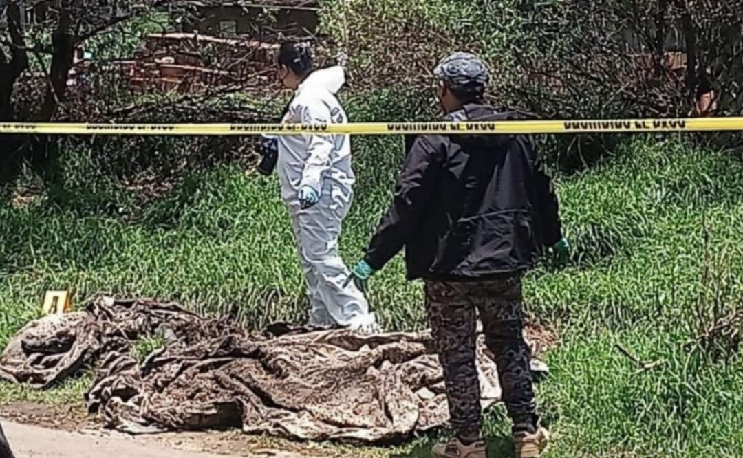 Lluvias en Tlaxcala dejan al descubierto inhumación clandestina (12/06/2025). Foto: Especial
