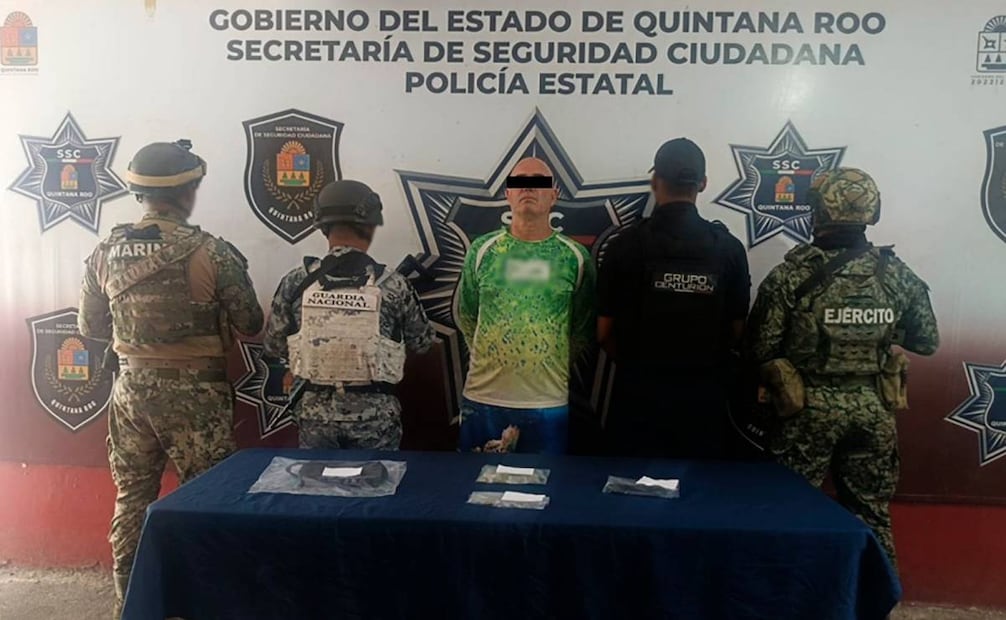 El Gabinete de Seguridad informó sobre la detención de dos presuntos delincuentes, entre ellos Remigio “N”, alias “Milo”, en Quinana Roo, quien cuenta con orden de extradición de EU (06/04/2026). Foto: Especial
