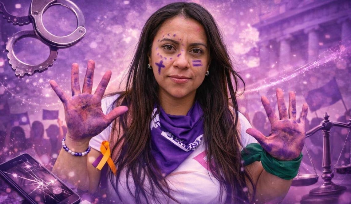 Olimpia Coral Melo Cruz, activista poblana y protagonista del documental, es fundadora del Frente Nacional por la Sororidad e impulsora la llamada Ley Olimpia contra la violencia digital. Crédito: Especial.