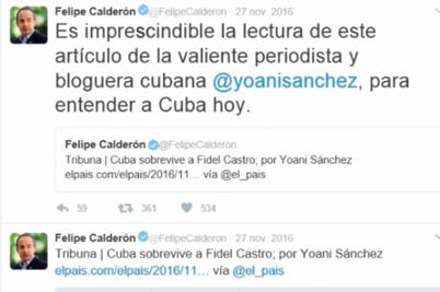 Impide Cuba ingreso de Felipe Calderón