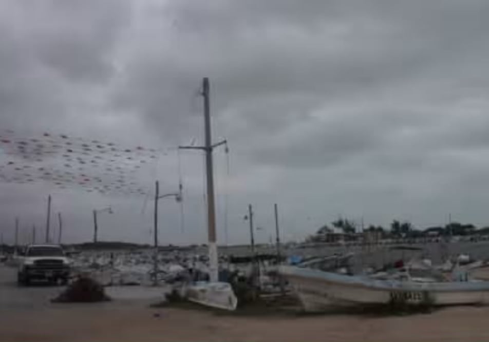 El mal tiempo paralizó la pesca en Yucatán. Foto: Especial
