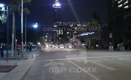 Se restablece circulación en Avenida Juárez tras mitin