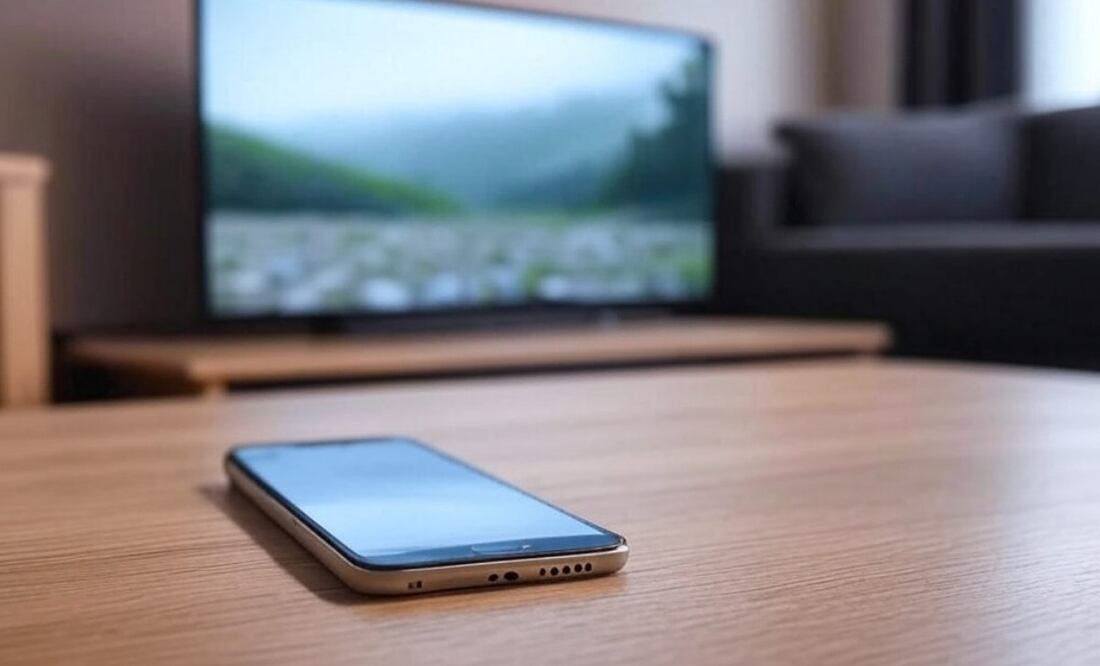 Cómo proyectar la pantalla de tu celular en la televisión. Imagen creada con IA