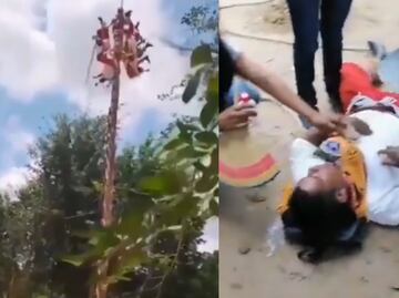 Voladores de Papantla son atendidos en hospitales tras caída en Veracruz; 4 presentan fracturas y otro tiene lesiones graves