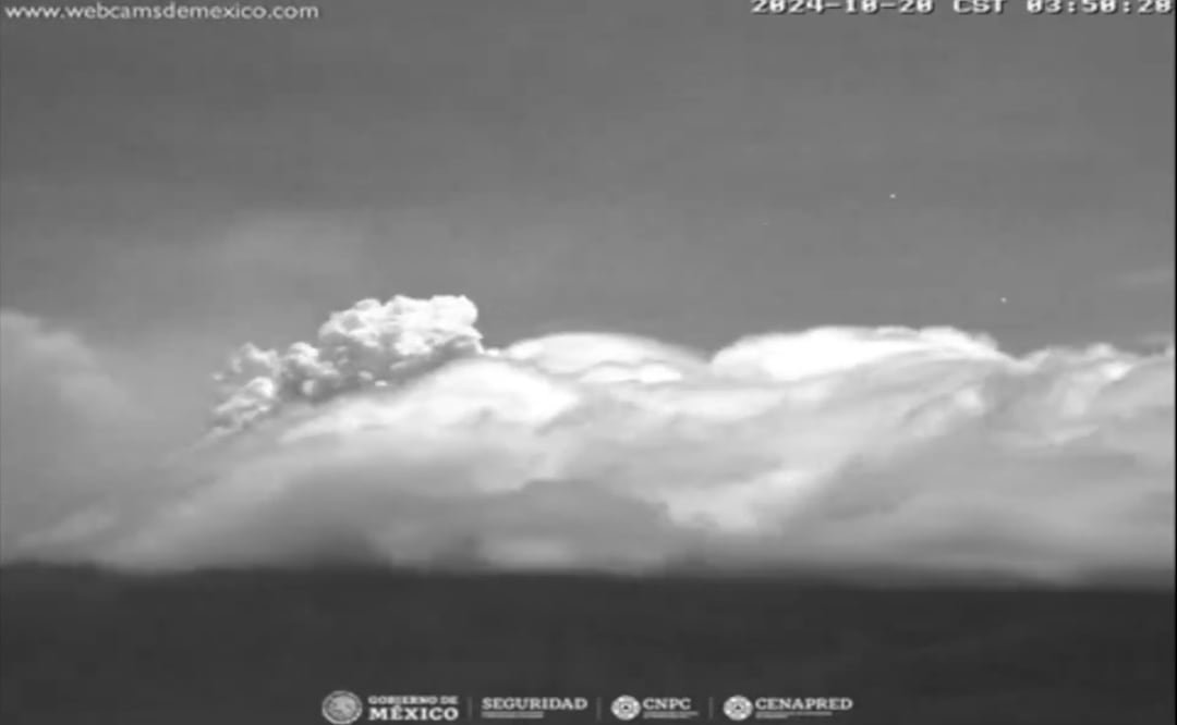 Posible caída de ceniza en Milpa Alta y Tlalpan tras actividad del Popocatépetl. Foto: Captura de pantalla