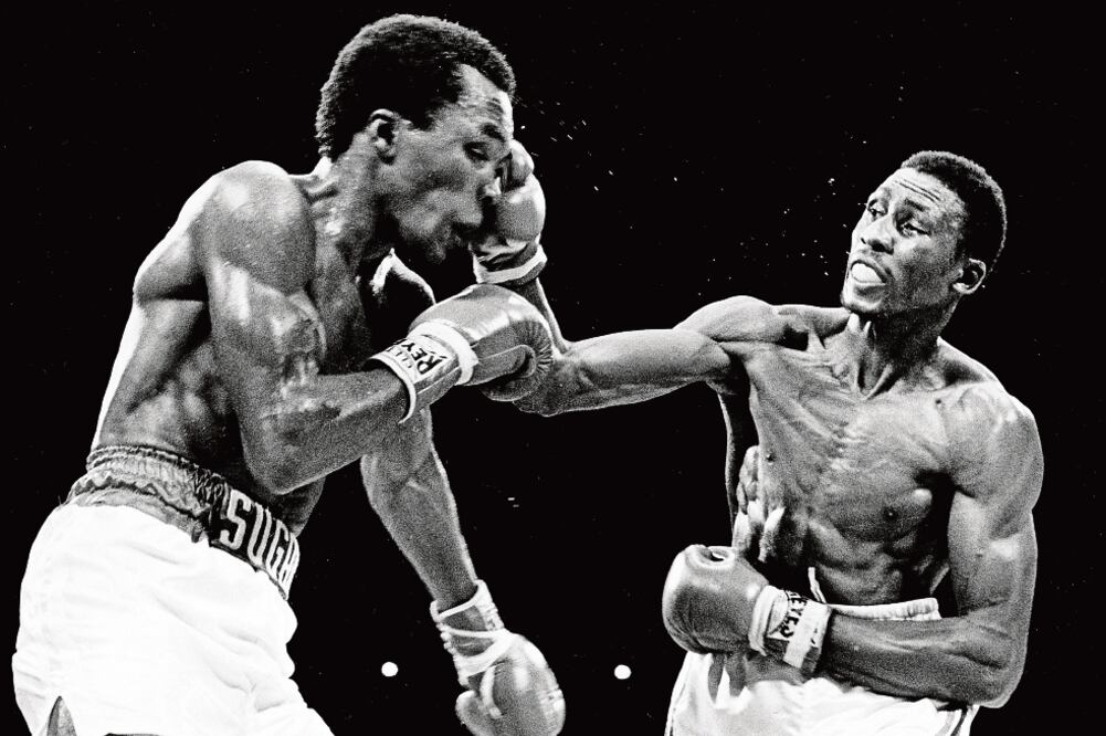 Thomas Hearns y “Sugar” Ray Leonard ofrecieron gran espectáculo en su pelea de 1981 (ARCHIVO. EL UNIVERSAL)