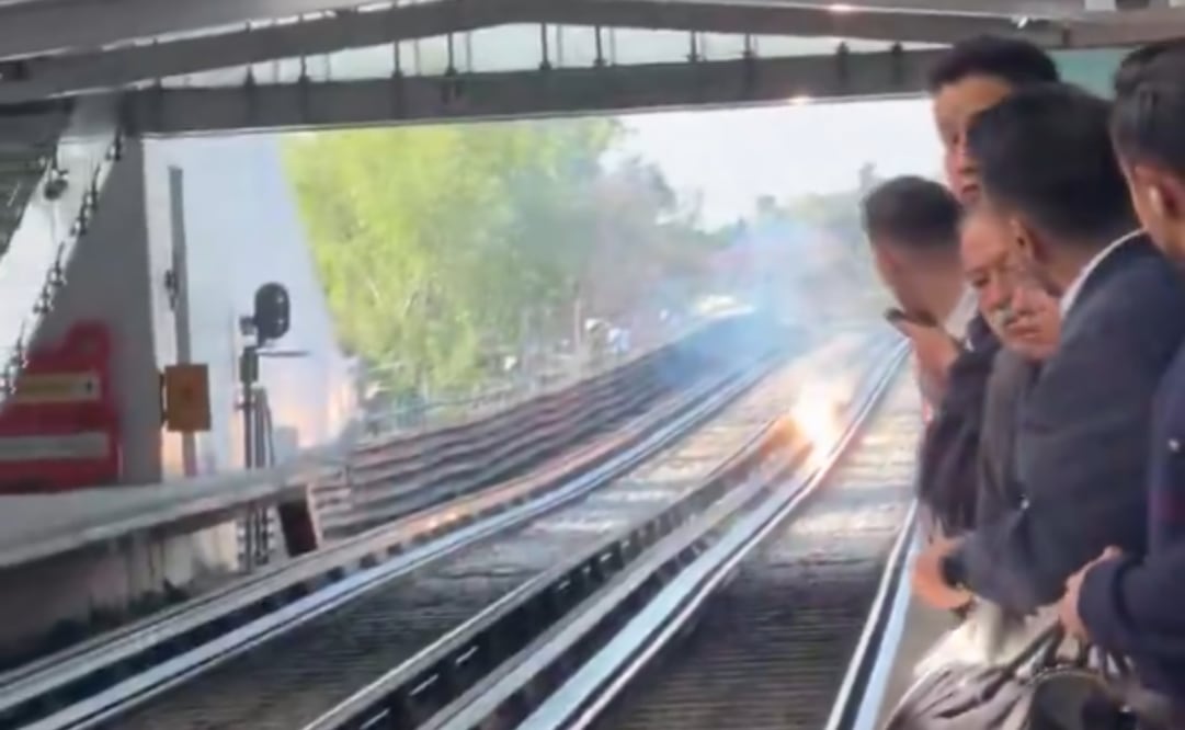 Suspenden estaciones de la L4 del Metro de la  CDMX. Foto: captura de video