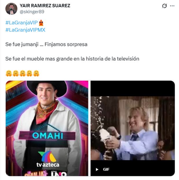 Memes de la tercera noche de eliminación en La Granja VIP. Foto: X