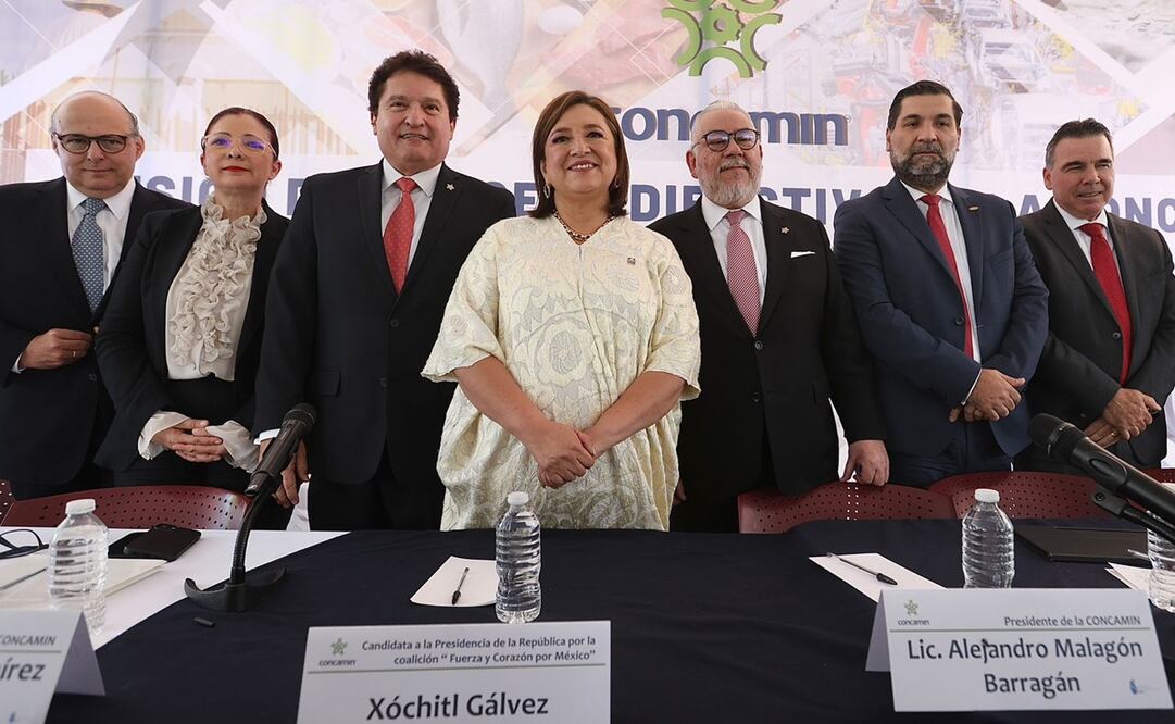 La candidata a la presidencia Xóchitl Gálvez invitada a la Sesión de consejo Directivo de la Concamin. Foto: Berenice Fregoso / EL UNIVERSAL