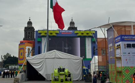 Coatlicue y Tlaltecuhtli dan la bienvenida al Fan Fest; afinan últimos detalles en el Zócalo para la inauguración del Mundial