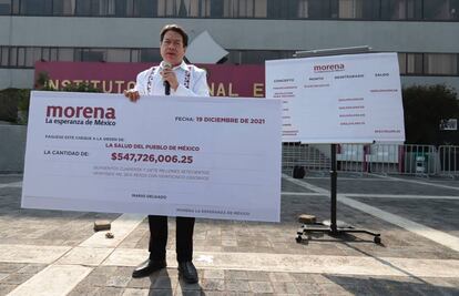 Mario Delgado llama a diputados de Morena a impulsar juicio político contra consejeros del INE