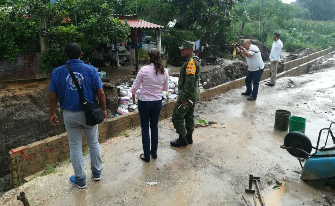 Hay reportes de inundaciones en la comunidad de Las Margaritas tras el aumento en el nivel del agua de la laguna de Catemaco. FOTOS: ESPECIALES