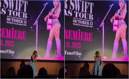 VIDEO: Taylor Swift sorprende a "swifties" en salas de premiere de la película The Eras Tour