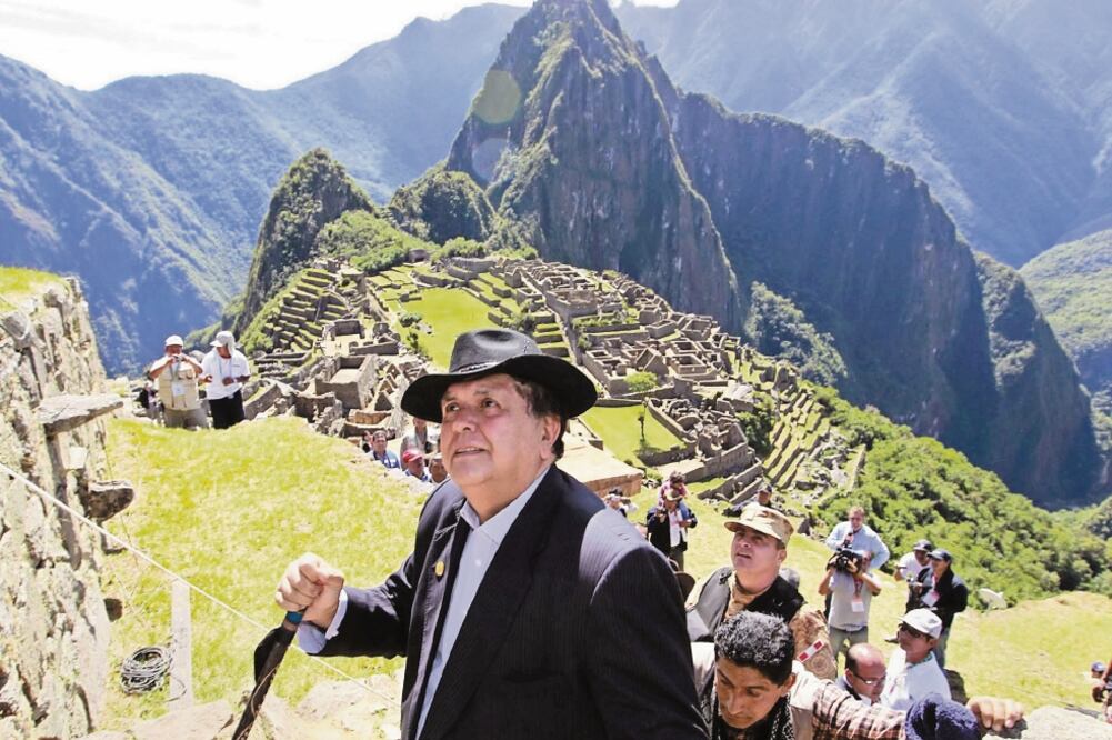 Alan García, en Machu Picchu, en julio de 2011. / AFP