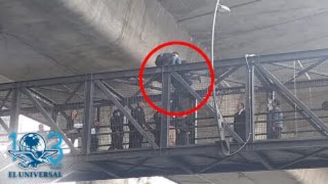 Hombre intenta suicidarse en puente de Periférico
