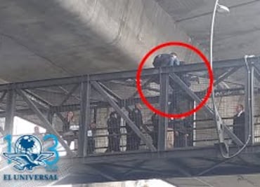 Hombre intenta suicidarse en puente de Periférico