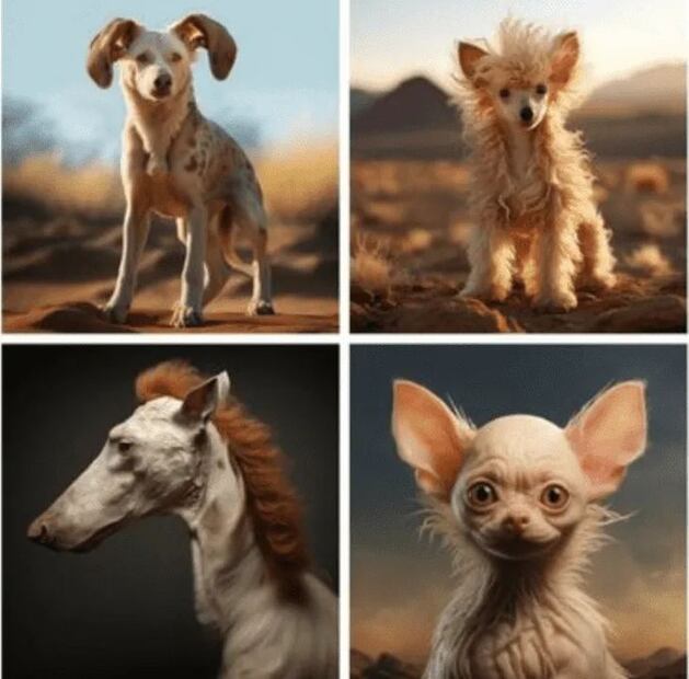 Una visión a 10.000 años con inteligencia artificial de nuestras mascotas. Fuente: Freepik.