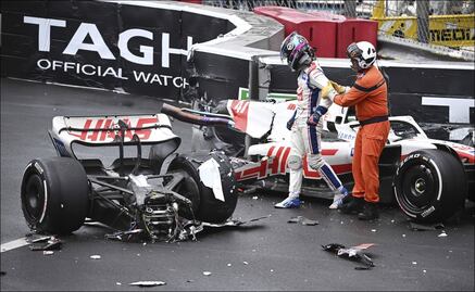 El monoplaza de Mick Schumacher quedó destrozado en el GP de Mónaco; el piloto está a salvo