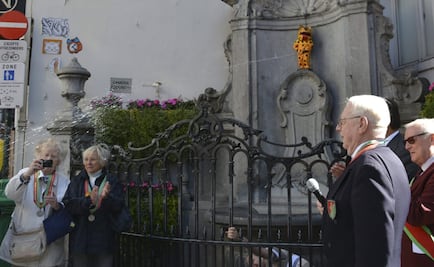 Manneken Pis se viste de jaguar para celebrar a México